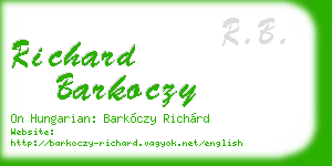 richard barkoczy business card