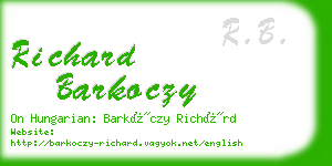 richard barkoczy business card